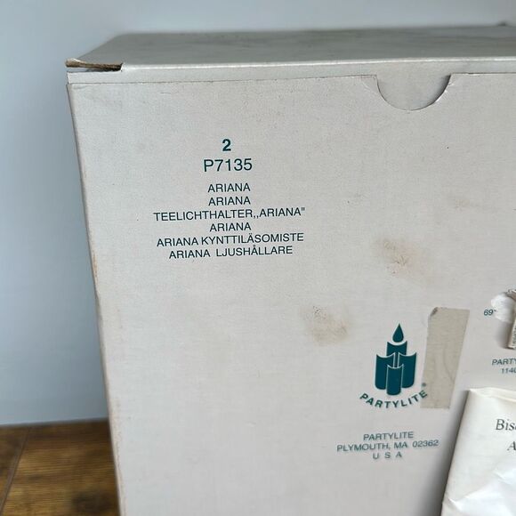 Partylite Ariana Fairy Angel Cream Bisque Tealight Votive Candle Holder w/ Glass - Picture 7 of 8